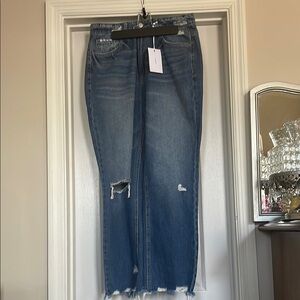VERVET BY FLYING MONKEY Blue Straight Leg Jeans